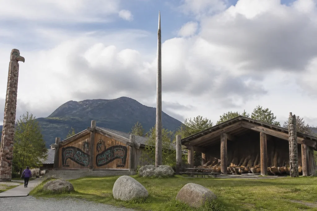 Cultural art and gathering spaces at Carcross Commons in Yukon