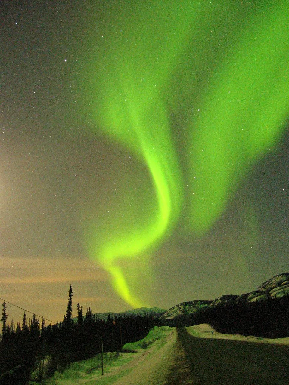 Northern lights above Whitehorse