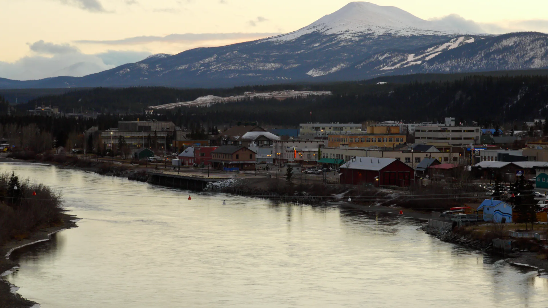Downtown Whitehorse and the Yukon River